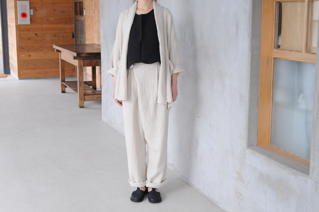evam eva リネンウールラップパンツ | 04 STORE 