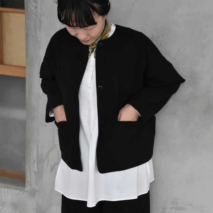 【最終値下げ】Atelier d’antan Cibot ノーカラージャケット Atelier d'antan 《Cibot》ノーカラージャケット | 04 STORE