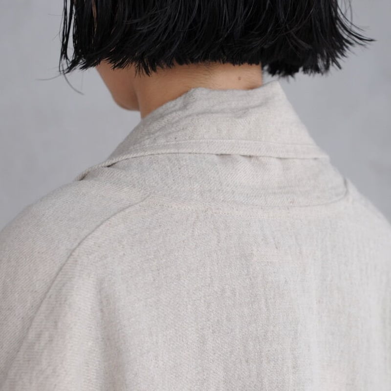 evam eva リネンウールショートローブ | 04 STORE