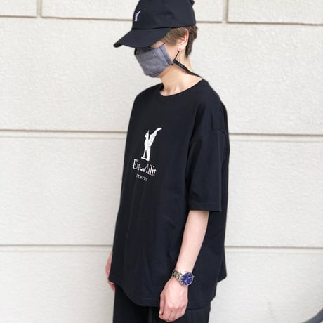 Eva et Lilit ビッグシルエット コットン Tシャツ ブラック