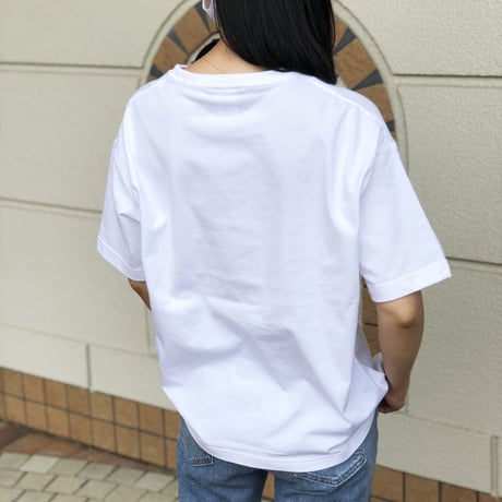 Eva et Lilit ビッグシルエット コットン Tシャツ ホワイト