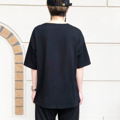 Eva et Lilit ビッグシルエット コットン Tシャツ ブラック