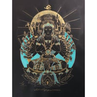 【肉筆仏画】千手観音菩薩 子年（ねずみ）御守本尊（額縁入り）神仏画家 かわさきめぐみ 十二支御守本尊・御祈願・開運・厄除け