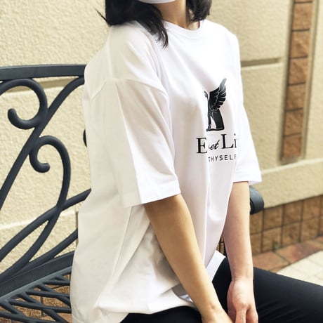 Eva et Lilit ビッグシルエット コットン Tシャツ ホワイト