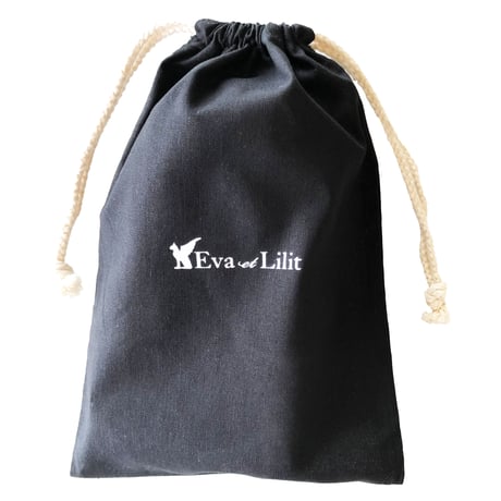 Eva et Lilit コットン巾着 Mサイズ 17cm×26cm