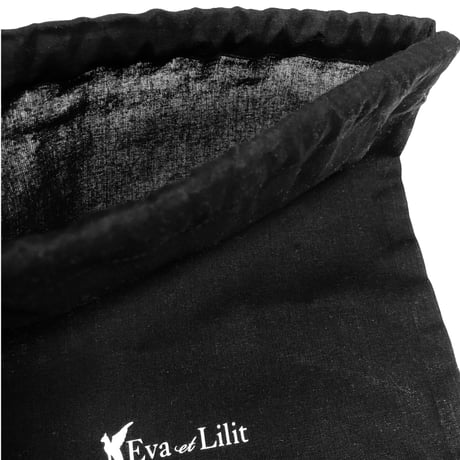 Eva et Lilitコットン巾着 Lサイズ 24cm×36cm