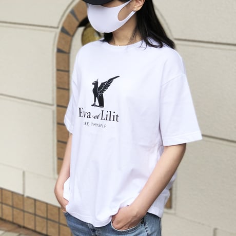 Eva et Lilit ビッグシルエット コットン Tシャツ ホワイト