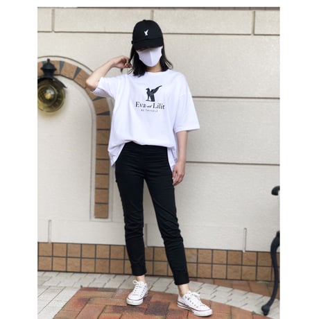 Eva et Lilit ビッグシルエット コットン Tシャツ ホワイト