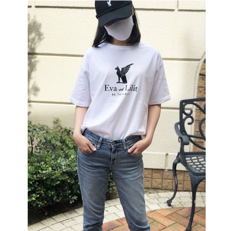 Eva et Lilit ビッグシルエット コットン Tシャツ ホワイト