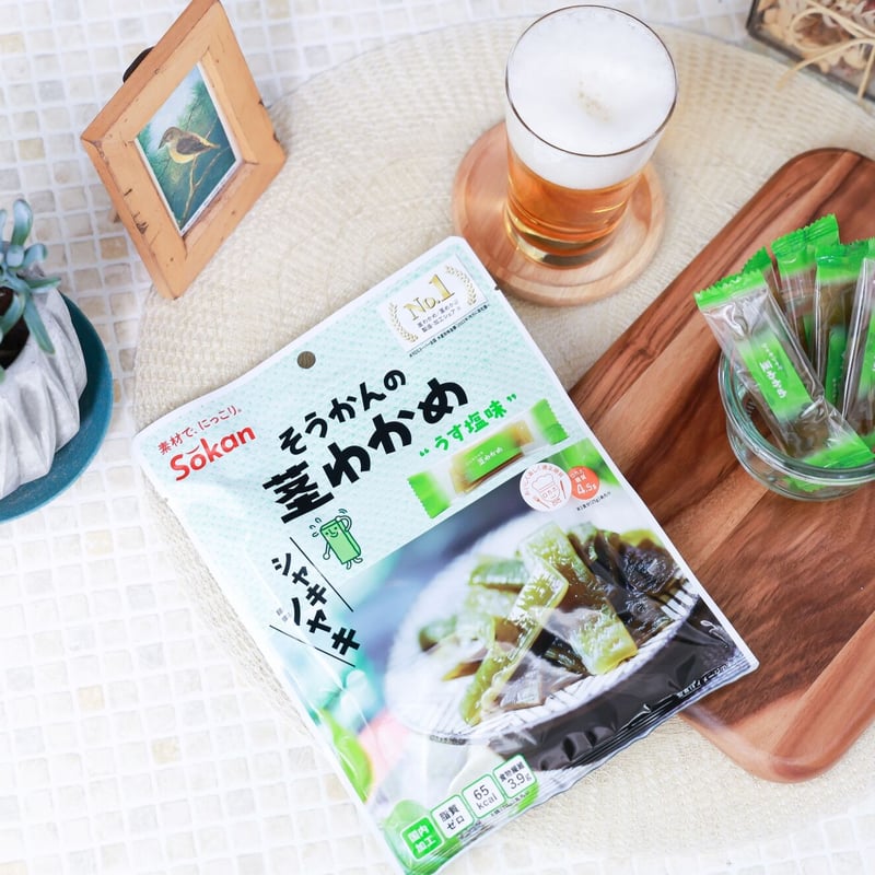 お徳用！ジャンボパック「茎わかめ」うす塩味 116g × 24袋 hihshop_310199994941983021636