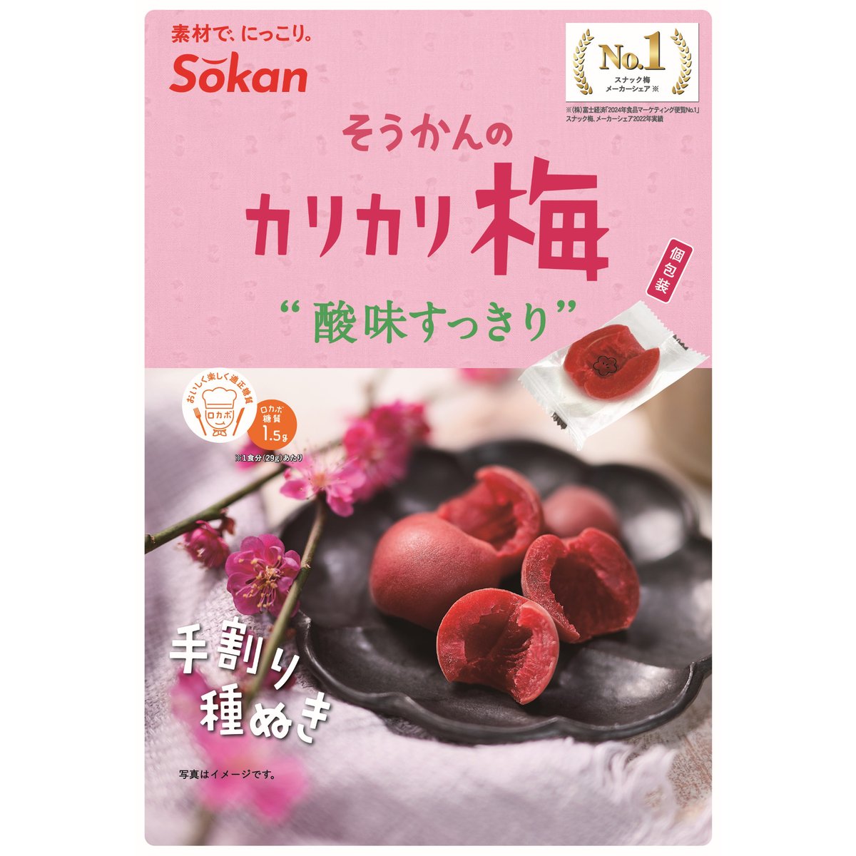 カリカリ梅の袋 そうかんのカリカリ梅 個包装 60g×10入 | 【公式】壮関 素材菓子専門店