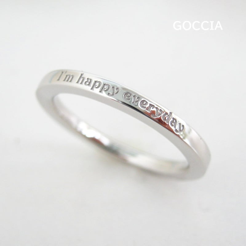 刻印できるメッセージリング（シルバー製、173R）プレゼントに
