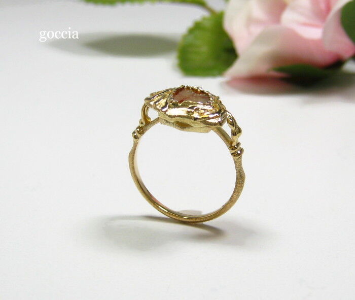 スライスダイヤの18金ゴールドリング、一点モノ！ | 結婚指輪と