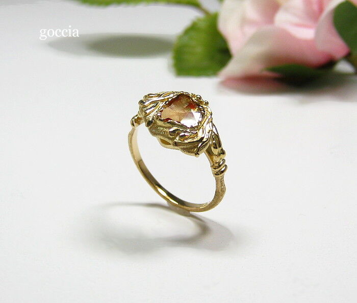 スライスダイヤの18金ゴールドリング、一点モノ！ | 結婚指輪と
