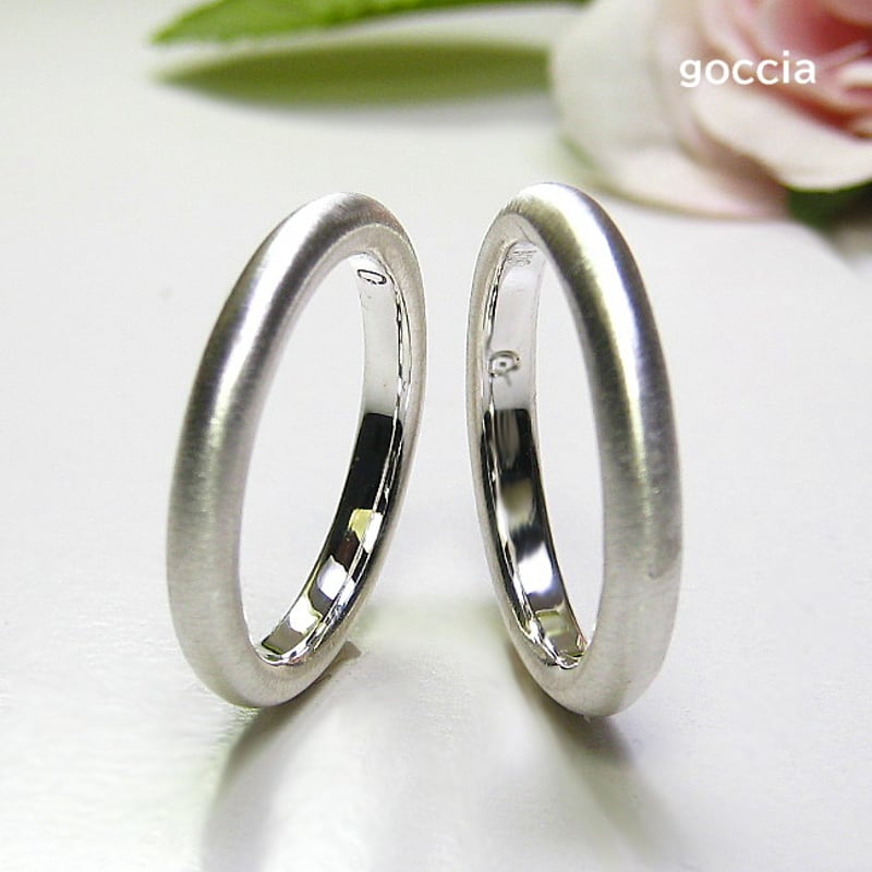 艶消しカップルリング（シルバーのペアリング）(183-R、184-R） | 結婚