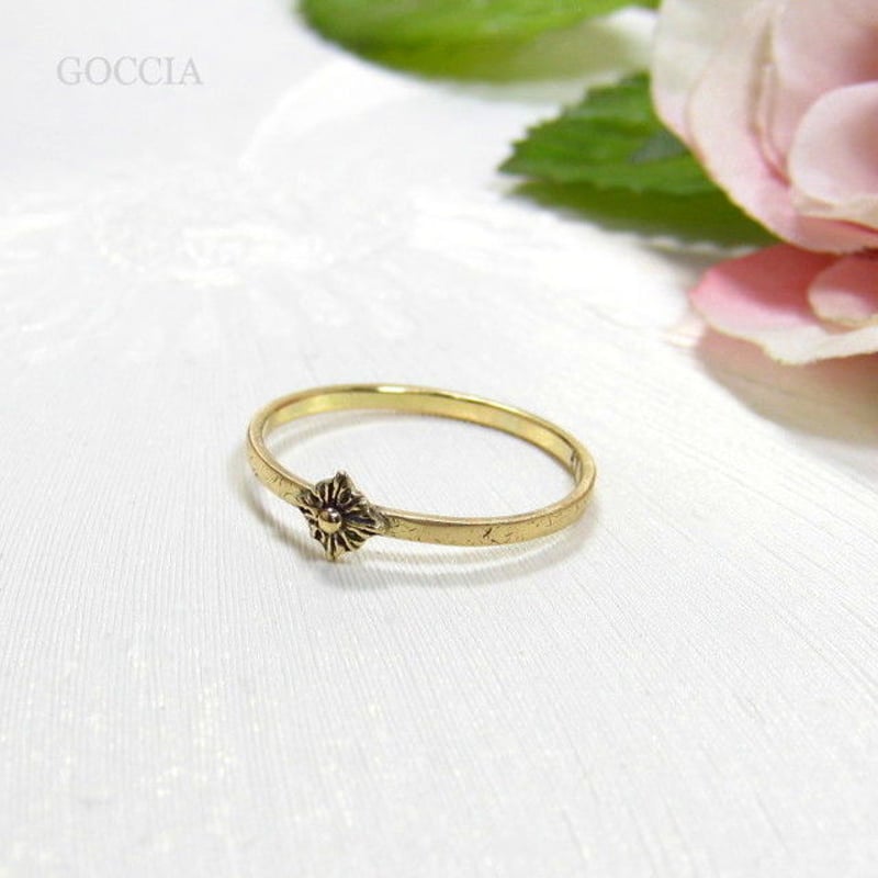 アンティークな雰囲気の華奢リング （K18イエローゴールド） | 結婚