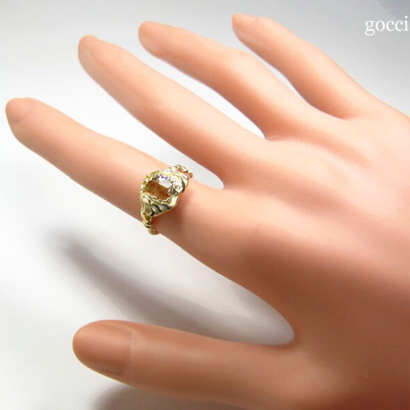 スライスダイヤの18金ゴールドリング、一点モノ！ | 結婚指輪と 