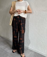 再入荷！print straight pants