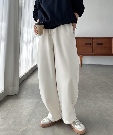 裏起毛カーブパンツ