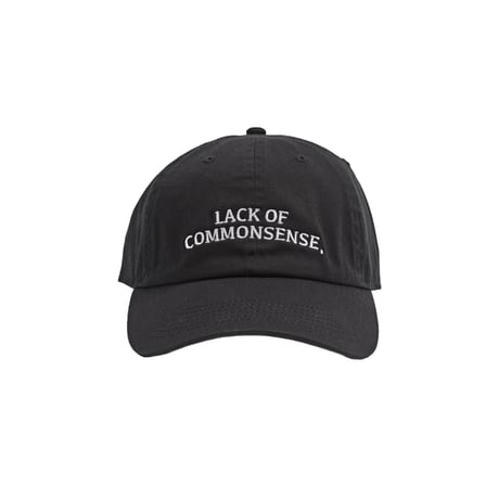 Lack of common sense CollegeLogo Baseball LowCap 【black】