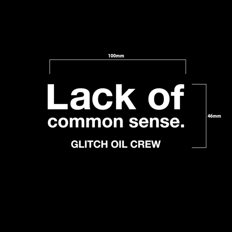 Lack of common sense Logo sticker【ロゴステッカー】