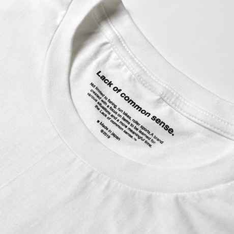 Lack of common sense Logo T- shirt【 White 】