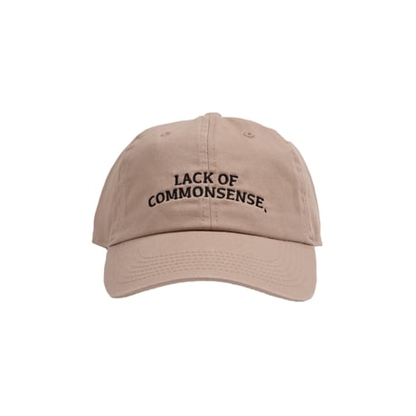 Lack of common sense CollegeLogo Baseball LowCap 【beige】