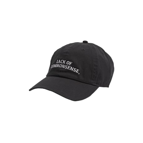 Lack of common sense CollegeLogo Baseball LowCap 【black】