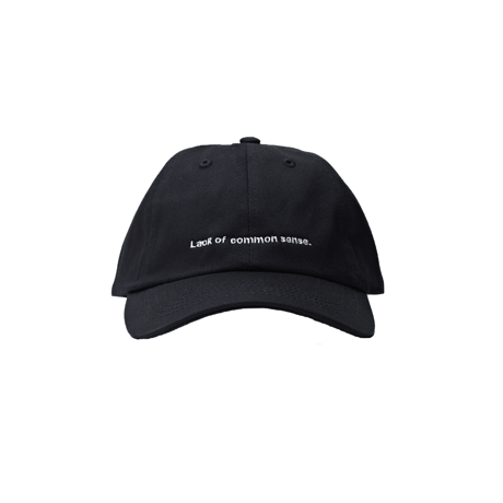 Lack of common sense Horizontal Logo  cap