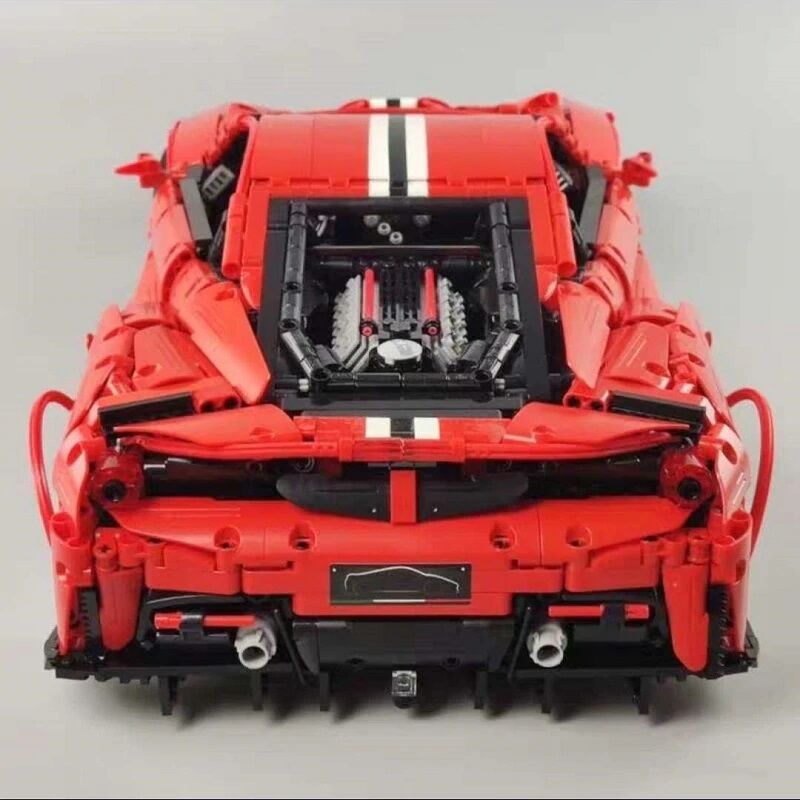 レゴ 互換品 フェラーリ 488 ピスタ デザイン レッド スポーツカー レーシングカー スーパーカー テクニック プレゼント クリスマス レースカー  車 おもちゃ ブロック