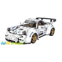 レゴ 互換品 ポルシェ 911 ホワイト レトロ デザイン スポーツカー レーシングカー スーパーカー テクニック ブロック クリスマス プレゼント MOC おもちゃ ブロック 互換