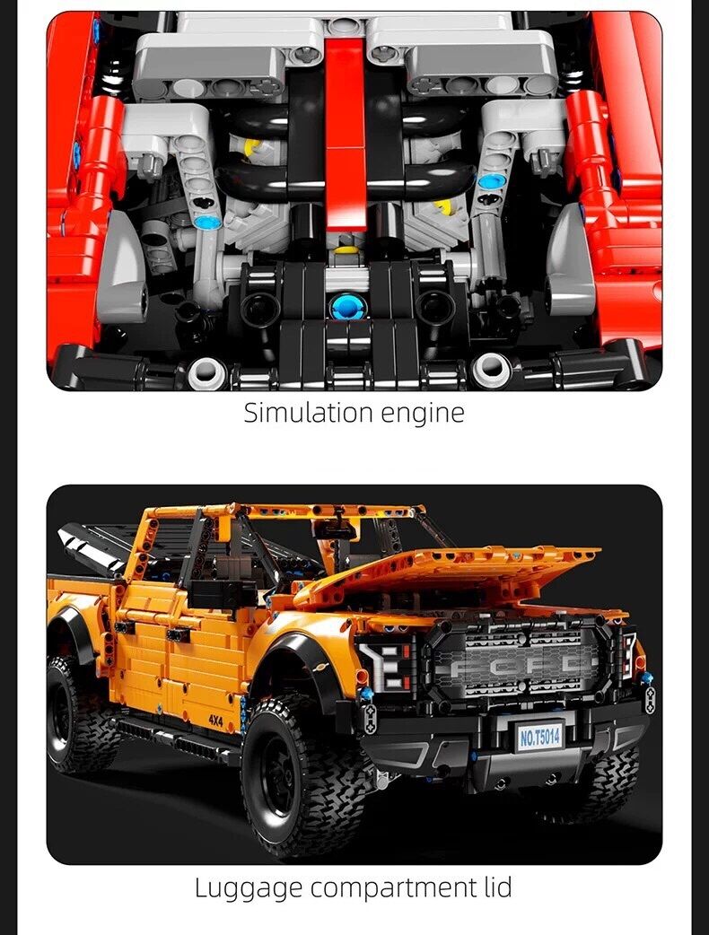 2色 レゴ 互換品 3249ピース フォードラプター F-150 デザイン ダブル ...