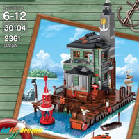 レゴ 互換品 ダイビングショップ フィッシャーマンズハット シリーズ レトロな港町 漁師 つり具屋 アイデア 互換 ブロック おもちゃ クリスマス プレゼント