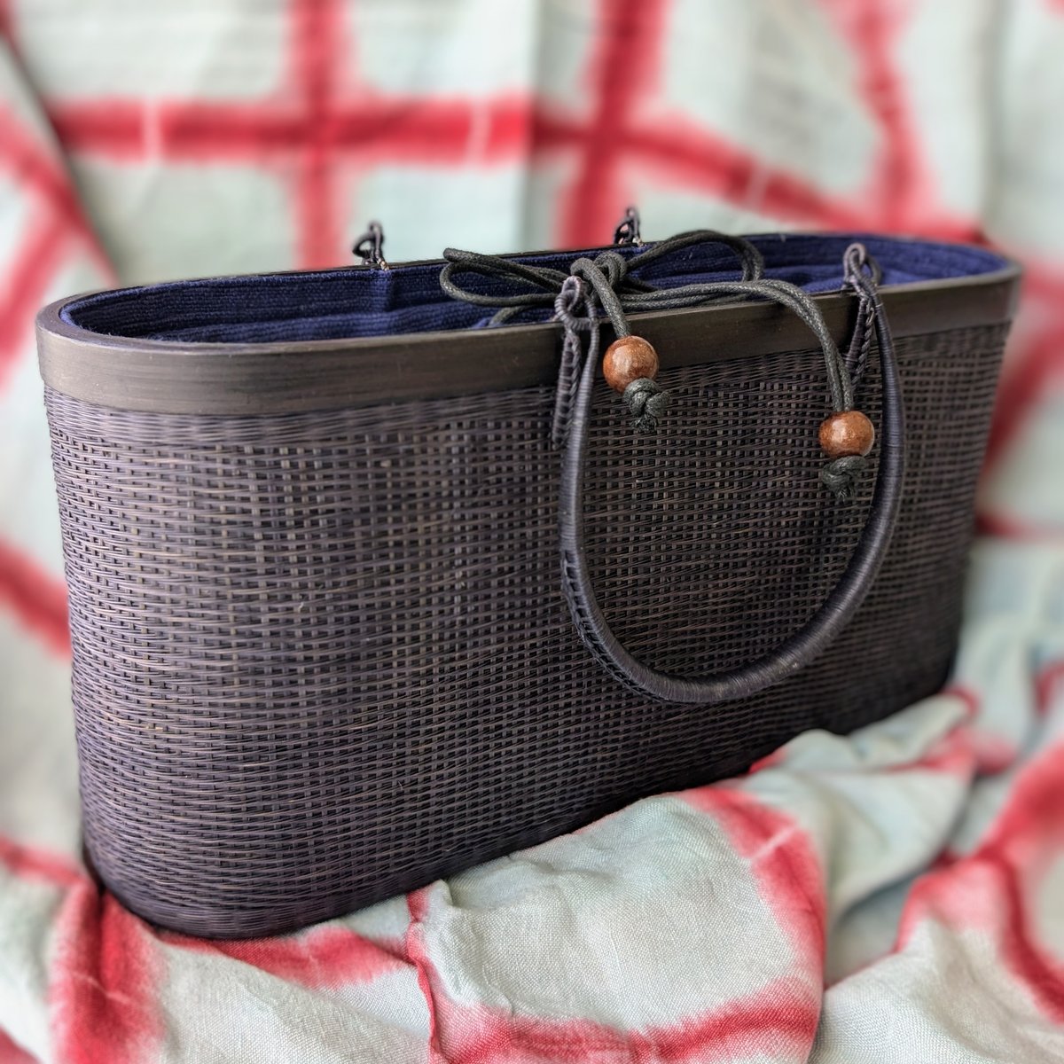 BORRIBOON MODERN】 竹編みバッグ NAVY | TANBI ONLINE S