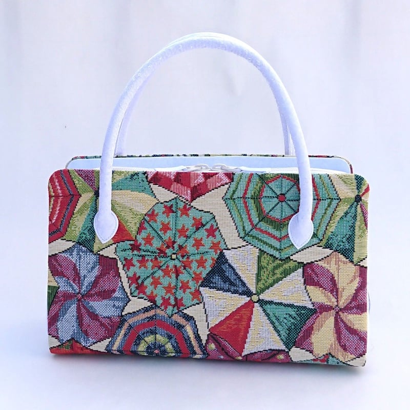 【セール✨】利休バッグ　和装バッグ　アイボリー　チェック柄　底鋲　総柄　春夏秋 楽天市場】〔アウトレットSALE 23000〕利休バッグ 和装バッグ