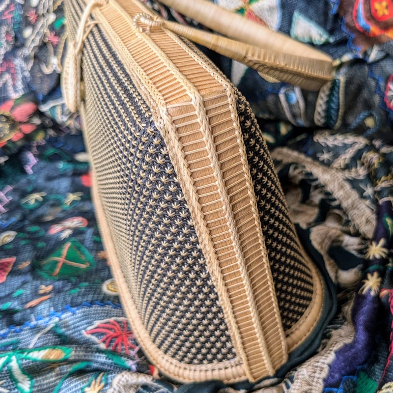 竹編み和装バッグ　 外装・竹　 内装・布 BORRIBOON MODERN】 竹編みバッグC | TANBI ONLINE STORE
