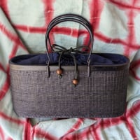 【BORRIBOON MODERN】　竹編みバッグ NAVY