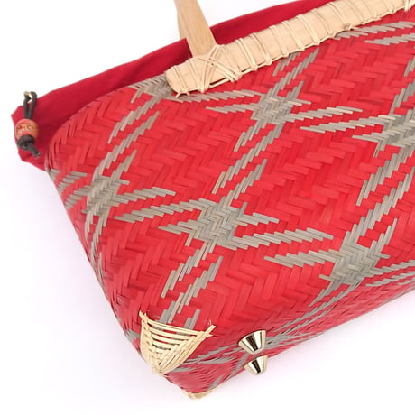 【BORRIBOON MODERN】バンブートートバッグ　RED