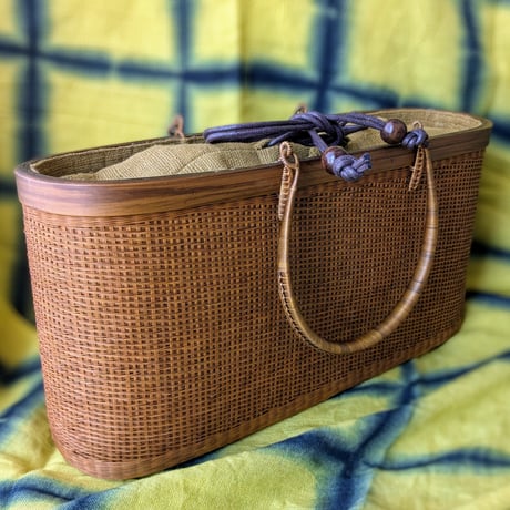 【BORRIBOON MODERN】　竹編みバッグ BROWN