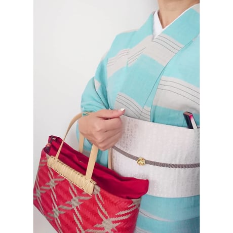 【BORRIBOON MODERN】バンブートートバッグ　RED