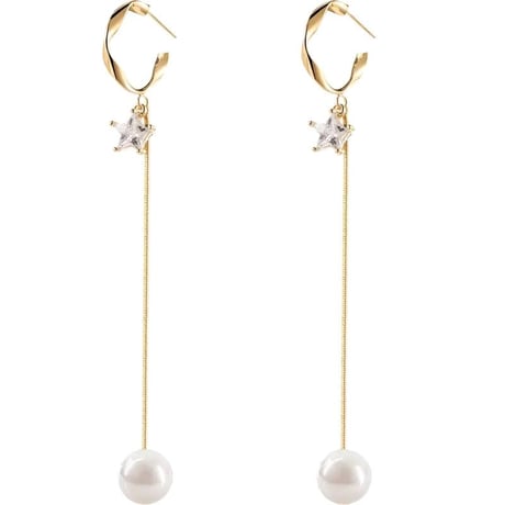 stone long pearl pierce