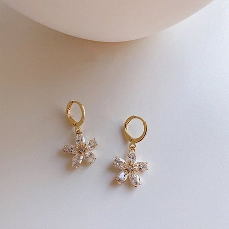 sakura  stone loop pierce