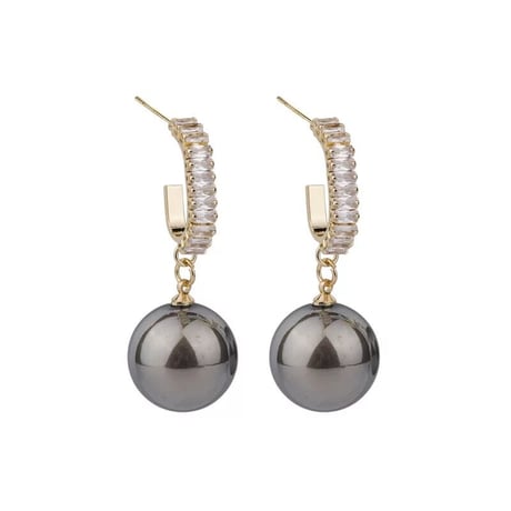 pearl × stone loop  pierce