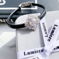 stone leather bracelet