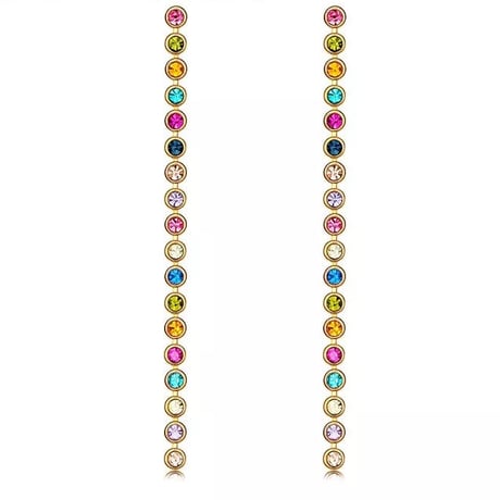 colorful stone long  pierce