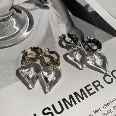 heart clear loop pierce