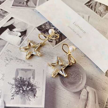 ribbon × star  pierce