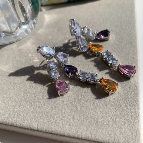 colorful stone large pierce