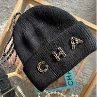 C H A knit hat