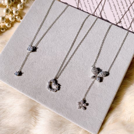 butterfly × flower necklace